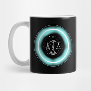 Neon Light Effect Libra Mug